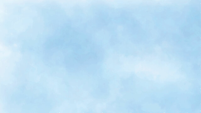 Blue sky watercolor background. abstract watercolor background, vector illustration