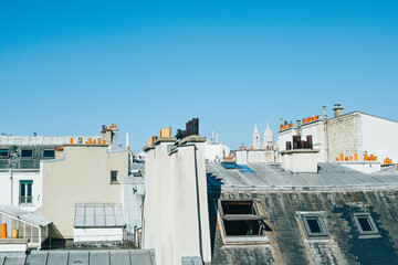 Paris, France. The architecture of the city and streets, beautiful houses and the city. postcard.