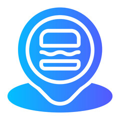 fast food gradient icon