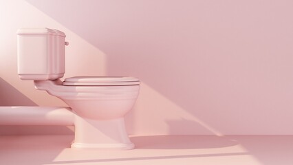 pink toilet on a pink background