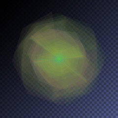 Vector magic glowing swirl trail transparent light effect. Bright shine wavy element for your design.