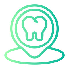 Dental care gradient icon
