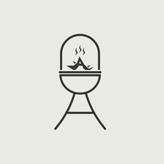 grill bbq vector icon illustration sign 