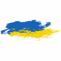 Ukraine flag. Vector illustration isolated on white background. Symbol of Ukraine.