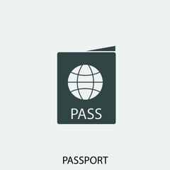 passport vector icon illustration sign 