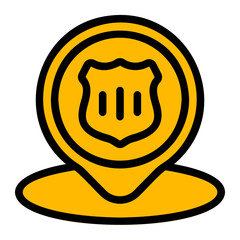 police station gradient icon