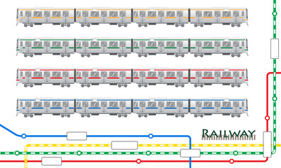 電車と路線図