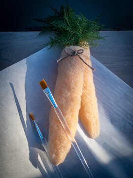 craft supplies for making fake carrots home decor