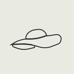 woman hat vector icon illustration sign 