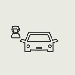 Car parking vector icon illustration sign 