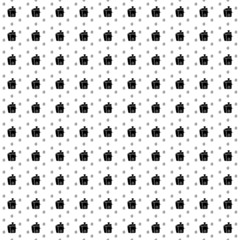 Fototapeta na wymiar Square seamless background pattern from black juicer symbols are different sizes and opacity. The pattern is evenly filled. Vector illustration on white background