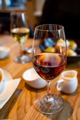 Fotobehang Sweet digestif sherry fortified wine served after dinner © barmalini