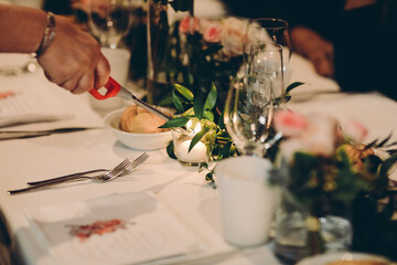 wedding table setting