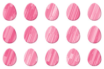 painted glass pink easter egg set red crystal dimensional beveled easter eggs icon holiday pattern set decoration