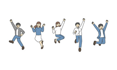 ビジネスパーソンのイメージイラスト素材