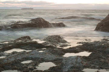 冬の海、三河湾と知多半島の離島