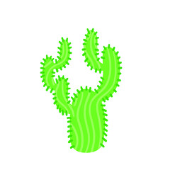 Cactus vector icon. Cactus illustration sign. desert symbol or logo.