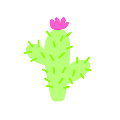 Cactus vector icon. Cactus illustration sign. desert symbol or logo.