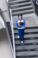 female students reading books