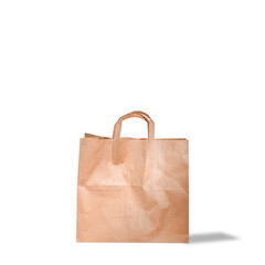 Paper shopping  bag isolated on white background