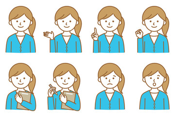 人物 女性 オフィスカジュアル 私服 カーディガン アイコン