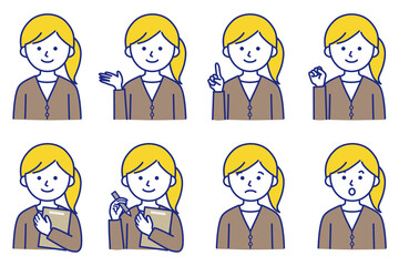 人物 女性 オフィスカジュアル 私服 カーディガン アイコン