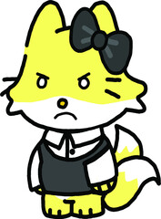 yellow fox cartoon