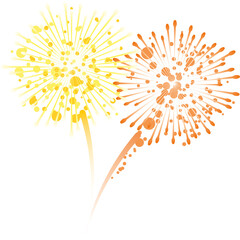 golden and orange firework explosion