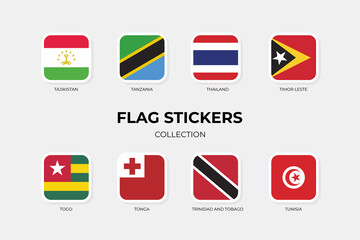 Flag Stickers of Somalia, South Africa, South Korea, South Sudan, Suriname, Sweden, Switzerland, Syria,