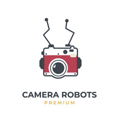Vintage clipart camera robot logo