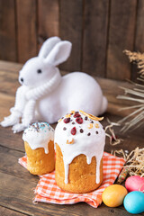Easter cake pastrie Easter holiday yeast sweet dessert holiday orthodox christian easter treat meal food snack on the table copy space food background