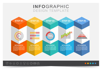Infographic business goal, financial element, management to target, work plan, business data, icon set