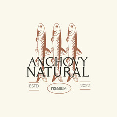 Anchovy vintage illustration logo