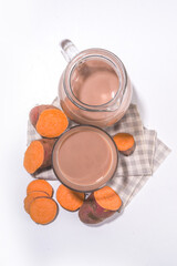 Vegan sweet potato hot chocolate