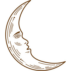 crescent moon bronze style