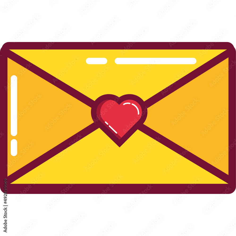 Canvas Prints heart love in envelope