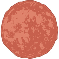 space orange color planet