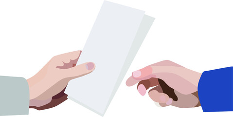 Obraz premium Giving and Receiving Hands Vector Illustration