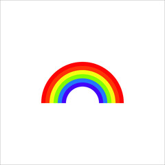 Rainbow icon isolated on white background. eps 10