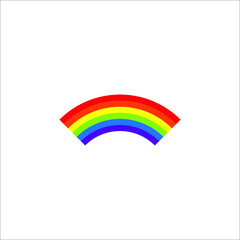 Rainbow icon isolated on white background. eps 10