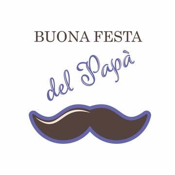 Card with happy fathers day, Buona Festa del Papà in italian language