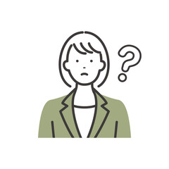 若いビジネスウーマン　疑問の表情