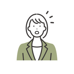 驚く若いビジネスウーマン