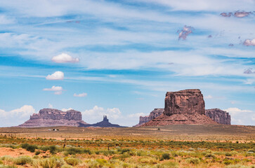 monument valley landscape in border between Utah and Arizona, USA