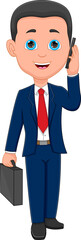 Fototapeta premium young businessman talking on the mobile phone