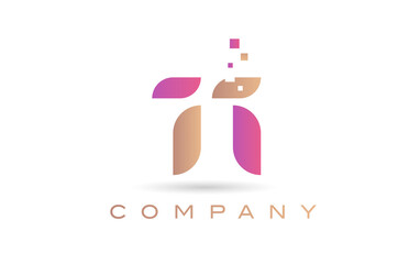 11 number icon logo for company and business with dots design. Creative template in purple and brown color