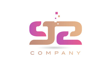 92 number icon logo for company and business with dots design. Creative template in purple and brown color - obrazy, fototapety, plakaty
