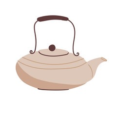 Kettle. Vector illustration in a flat style