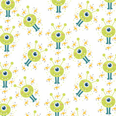 one eye yellow monster pattern. pattern For valentine, print, 
packaging, decoration, wallpaper and design, case phone, bed cover, pajamas, child pajamas