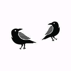 Fototapeta premium two bird vector logo